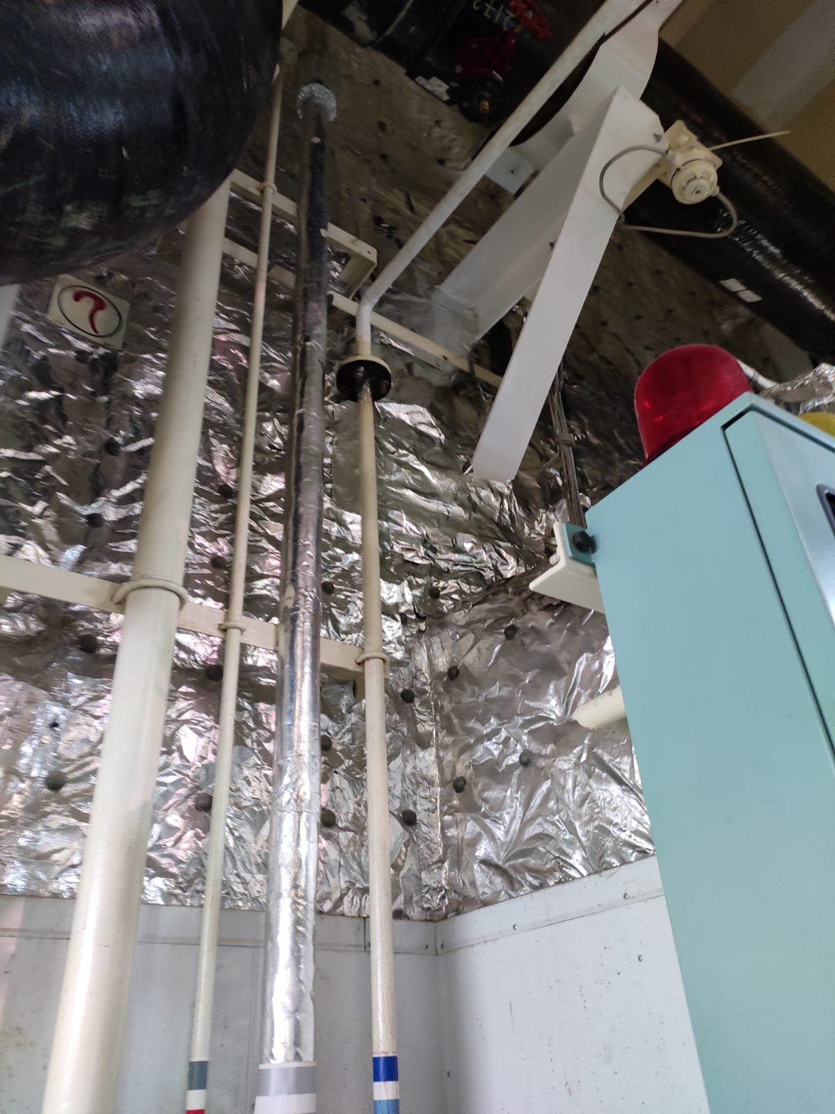 Engine room bulk head insulation